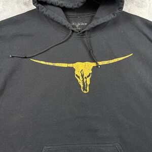 Brooks & Dunn Hoodie Mens XL Black Longhorn Graphic Country Music Sweatshirt